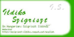 ildiko szigriszt business card